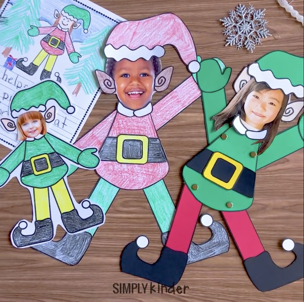 elf yourself craft - simply kinder + printable membership